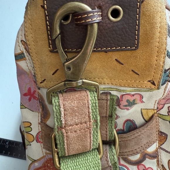 Lucky Brand Brown and Green Tote Bag with Classic Trim Crossbody Bag - Picture 4 of 13